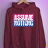 Assume Nothing Bisexual Pride Flag Hoodie - Maroon